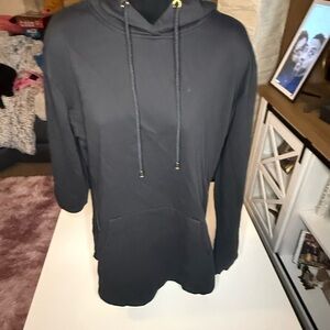 OLRIK Black Hoodie with Front Pocket S